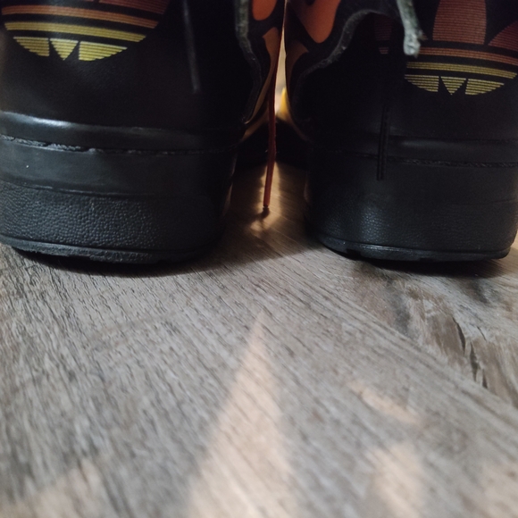 Adidas Men's Yellow and Black Flame Sneakers - Picture 8 of 9